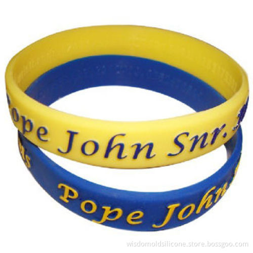 Silicone Wristband with Customized Logos and Sizes